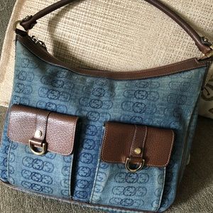 Vintage Abbey Gucci Denim Purse Bag